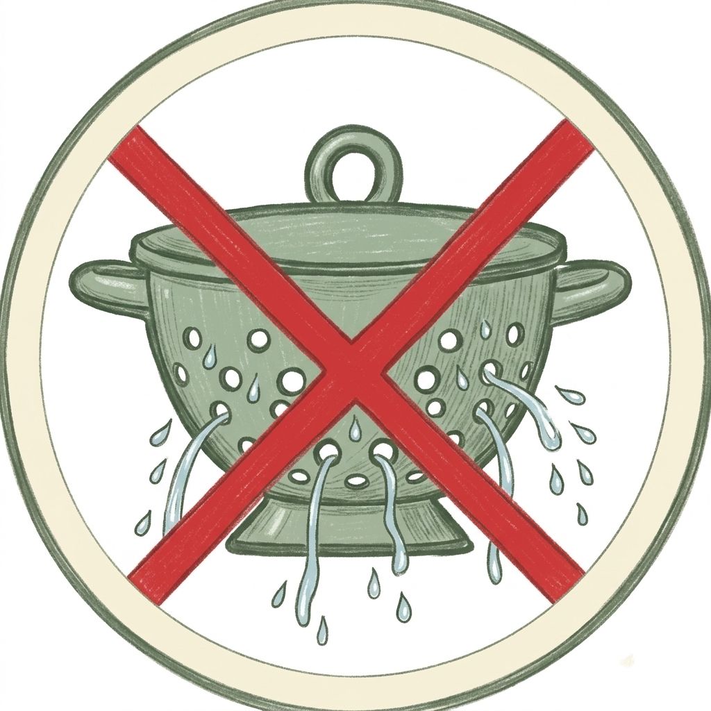 Symbole circulaire d'une passoire barrée